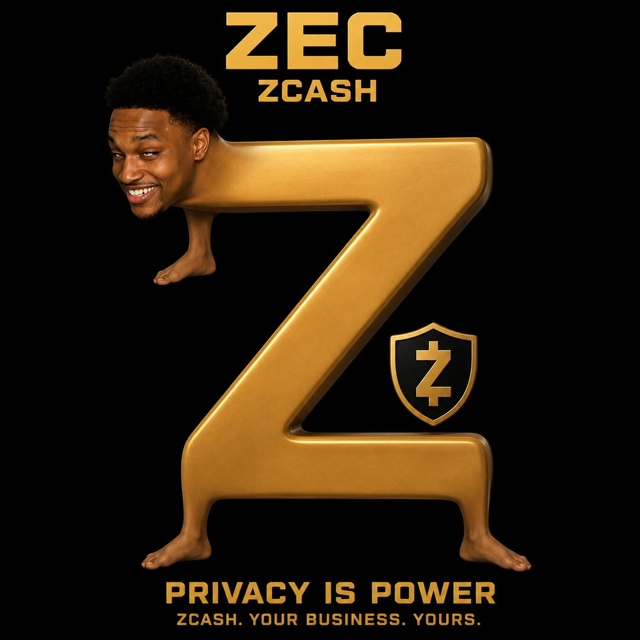 Original ZEC ZCash Ansem privacy is power meme